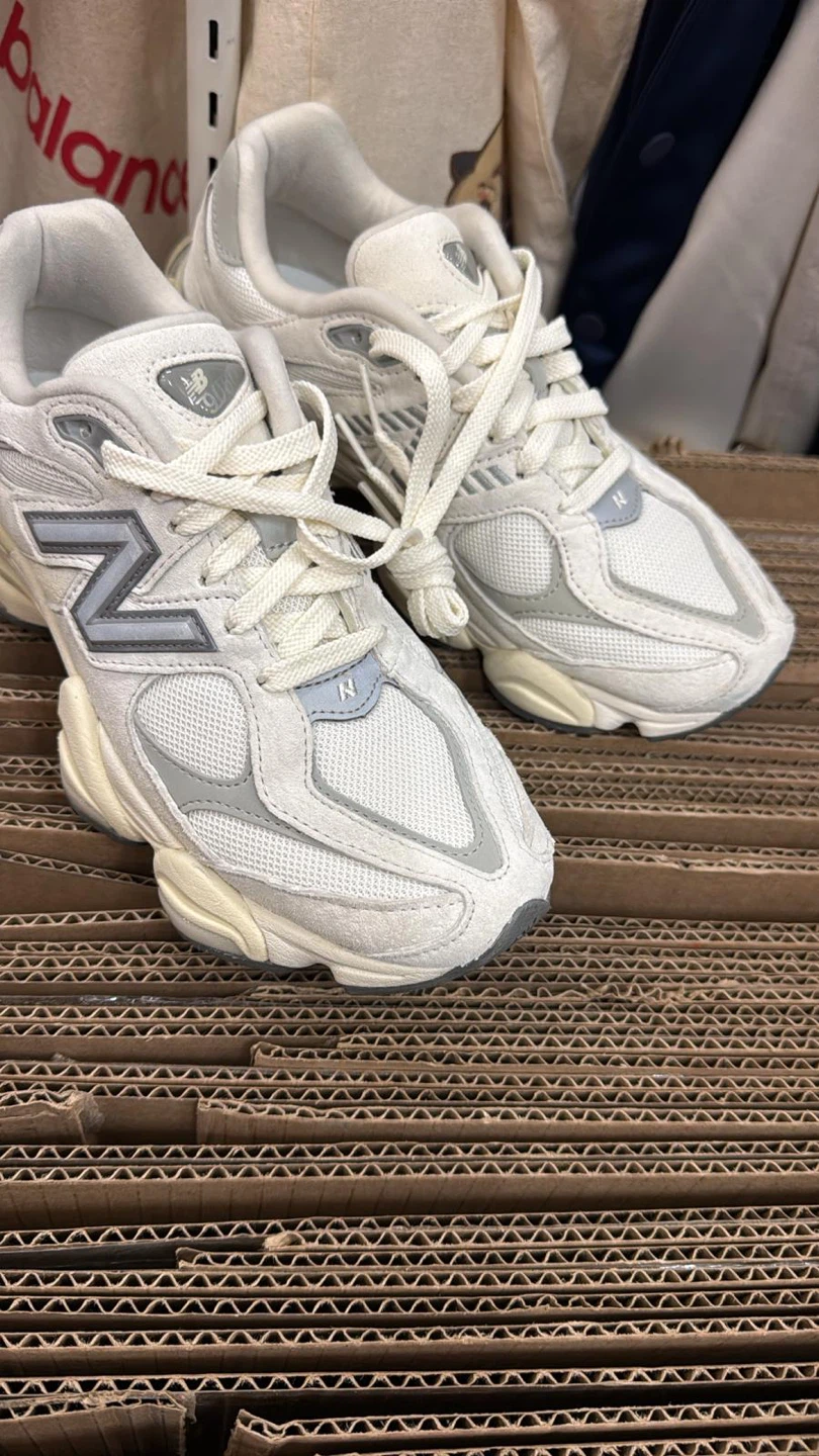 New Balance 9060 Cream White Grey Sneakers