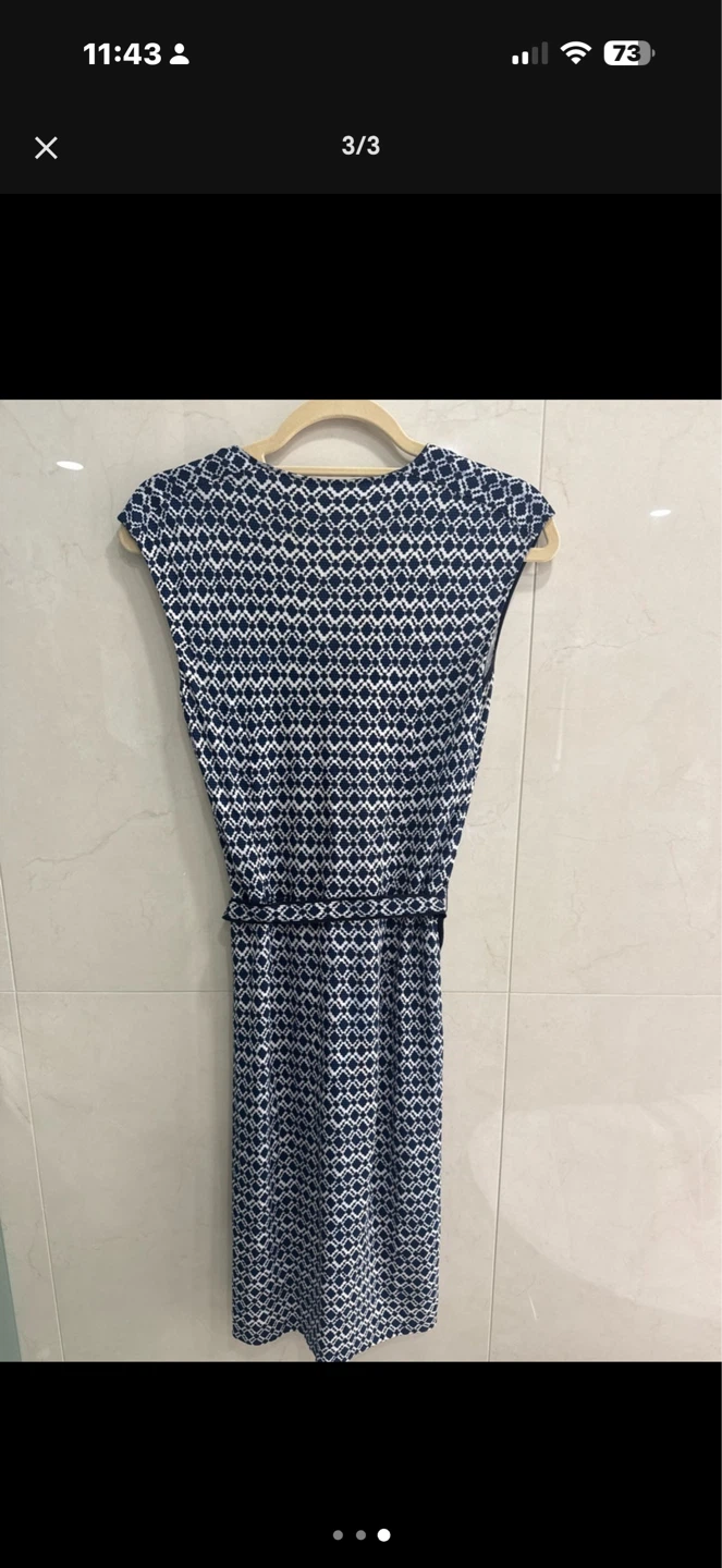 Tory Burch Navy & White Geometric Print Dress - photo 3
