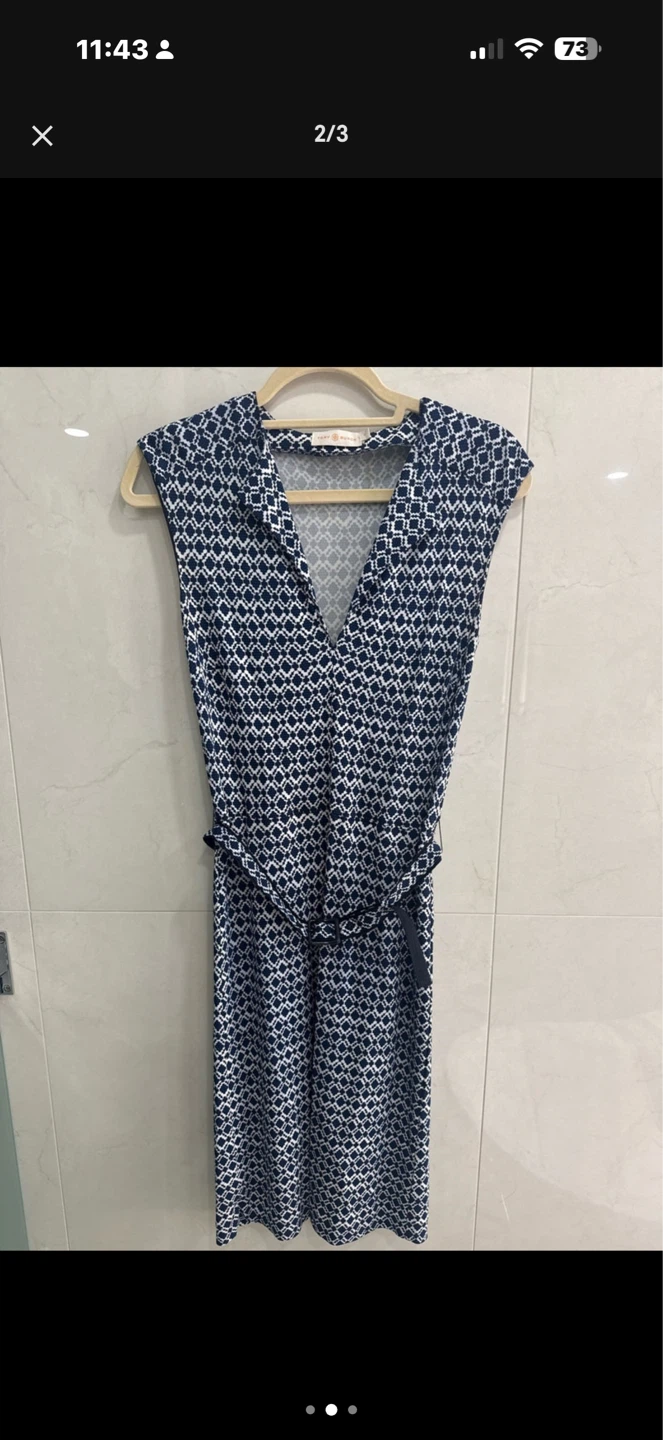 Tory Burch Navy & White Geometric Print Dress - photo 2