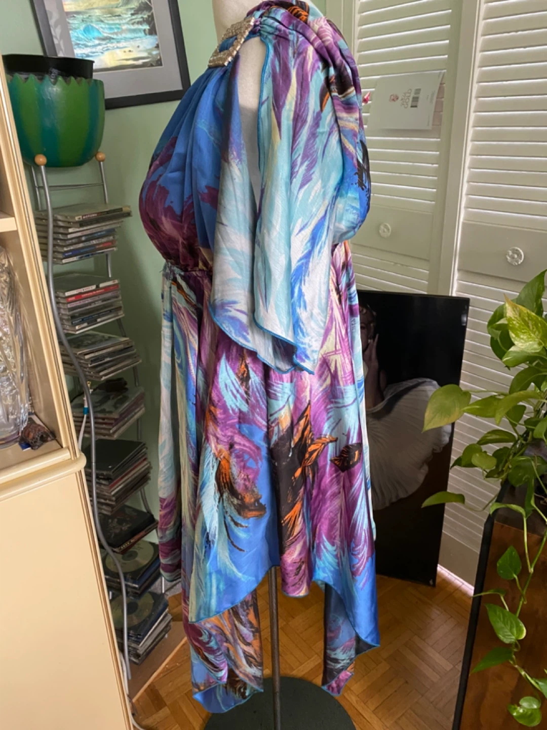 Flamingo USA Women's Dress - Colorful Feather Print - photo 2