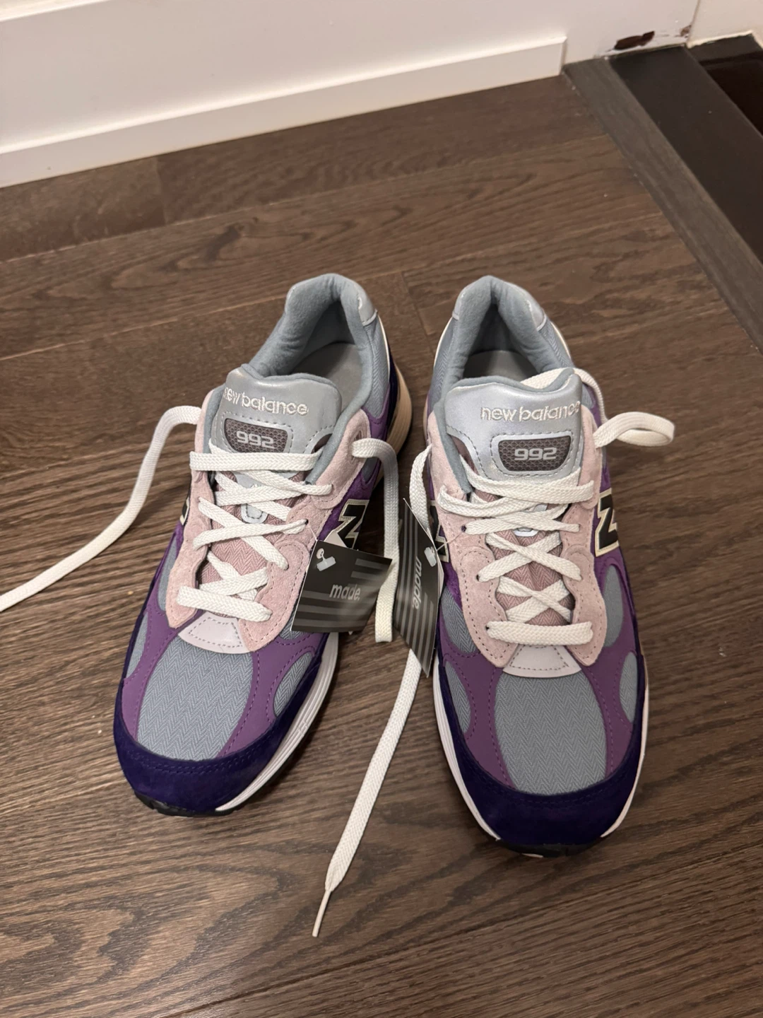 New Balance 992 Purple Grey Sneakers
