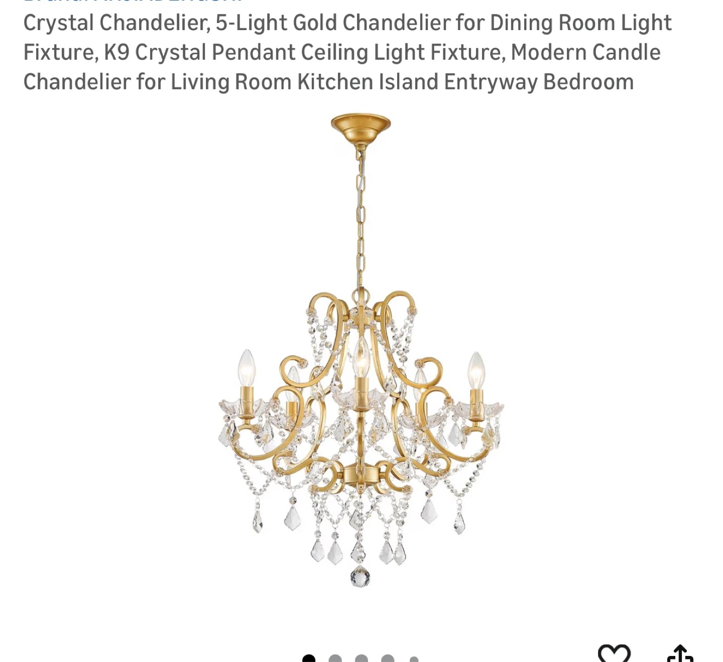 Gold Crystal Chandelier