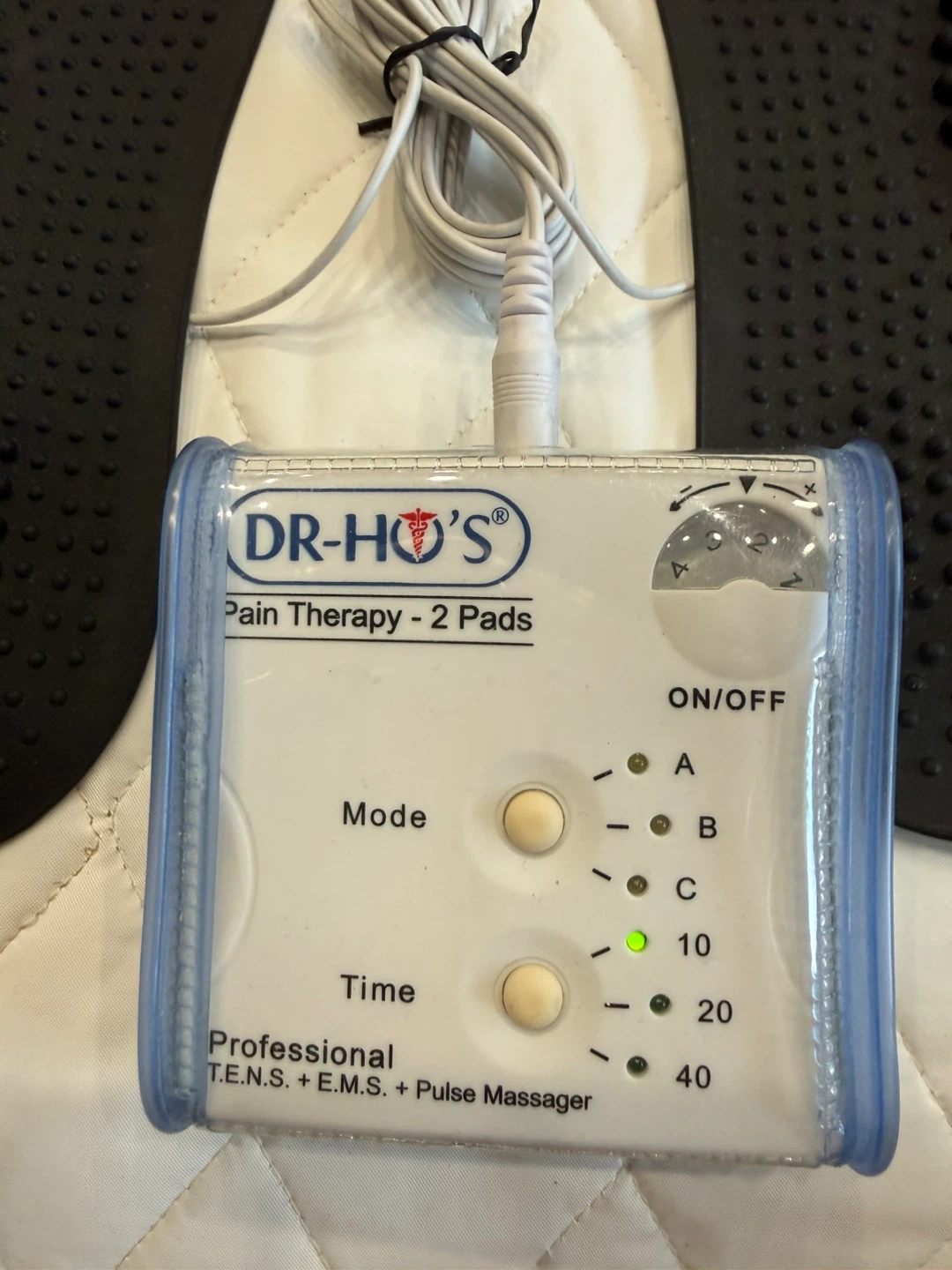 Dr. Ho's Pain Therapy TENS EMS Pulse Massager with 2 Pads