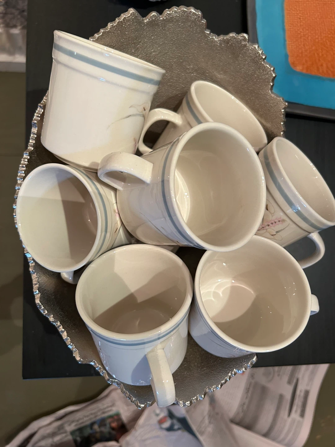 Set of 8 Ceramic Mugs with Floral Design - photo 3