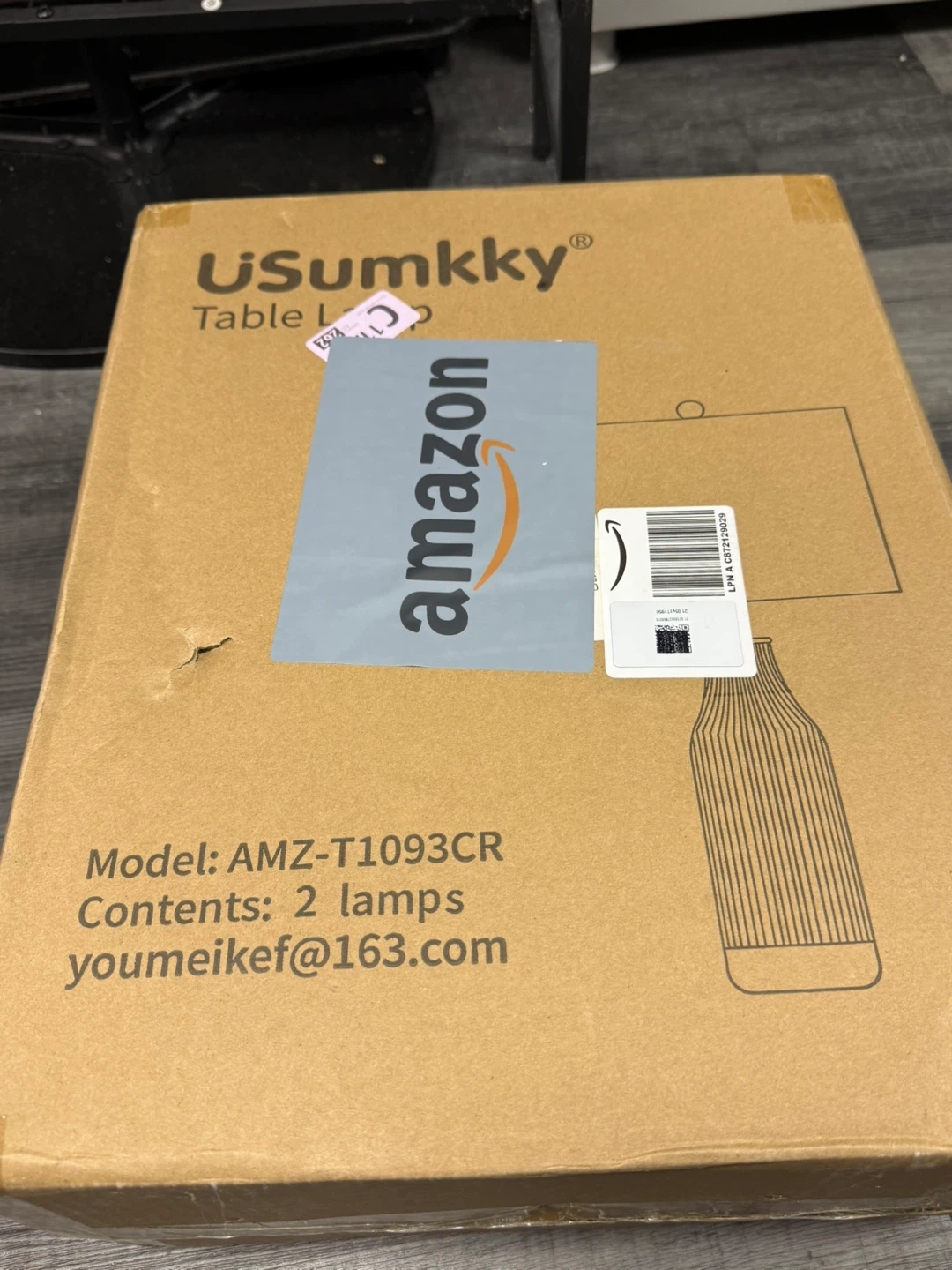 uSumkky Ceramic Table Lamps Set of 2, Beige