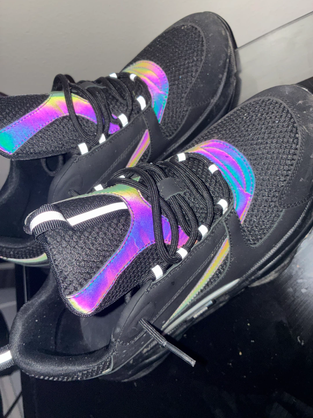 Dior b22 black reflective rainbow