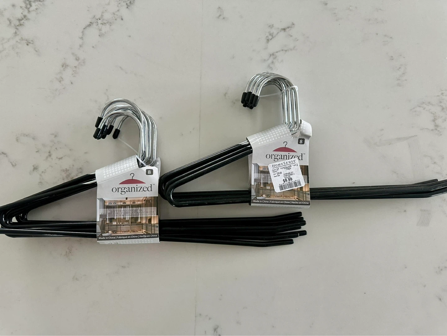 Organized HomeSense Black Wire Hangers (16 Pack)