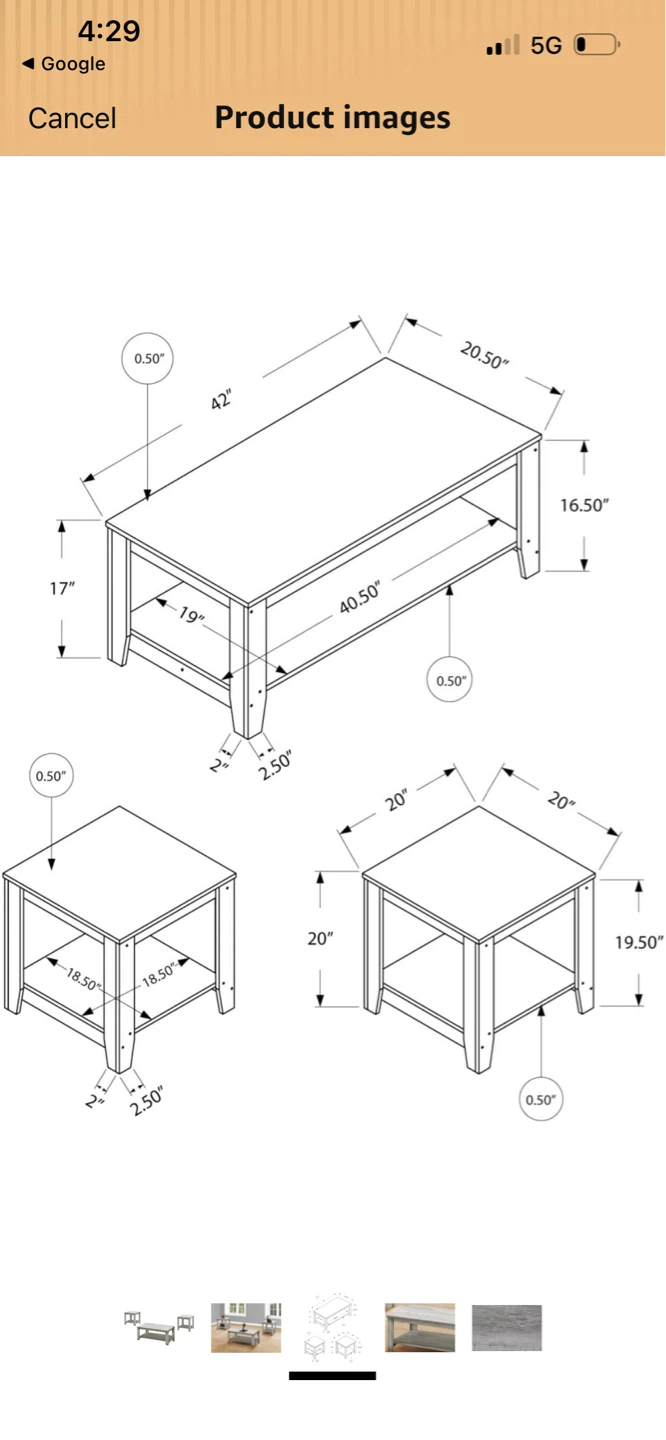New 3-Piece Coffee Table Set - photo 5