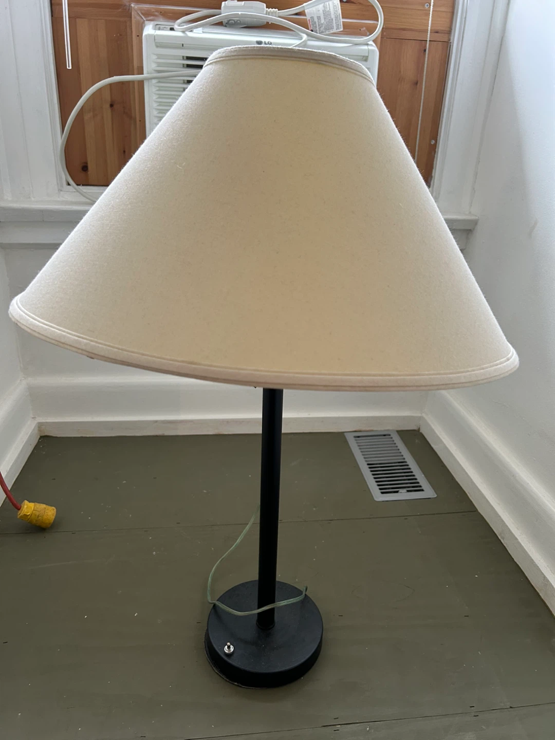 Black Floor Lamp with Cream Shade - photo 3