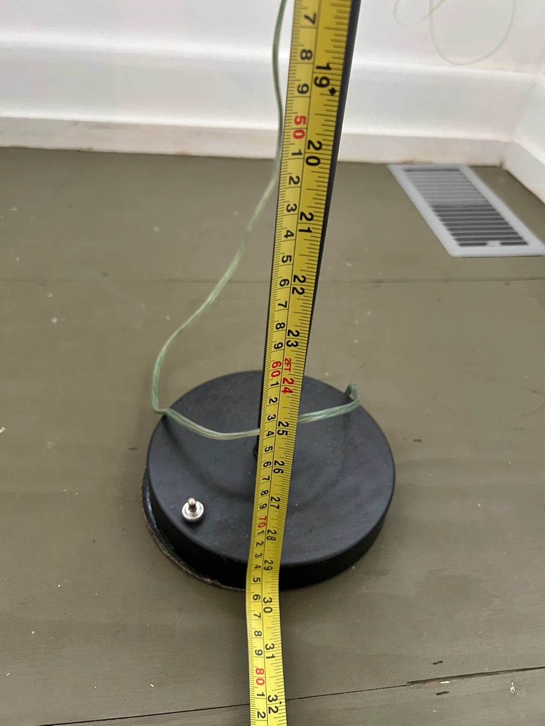 Black Floor Lamp with Cream Shade