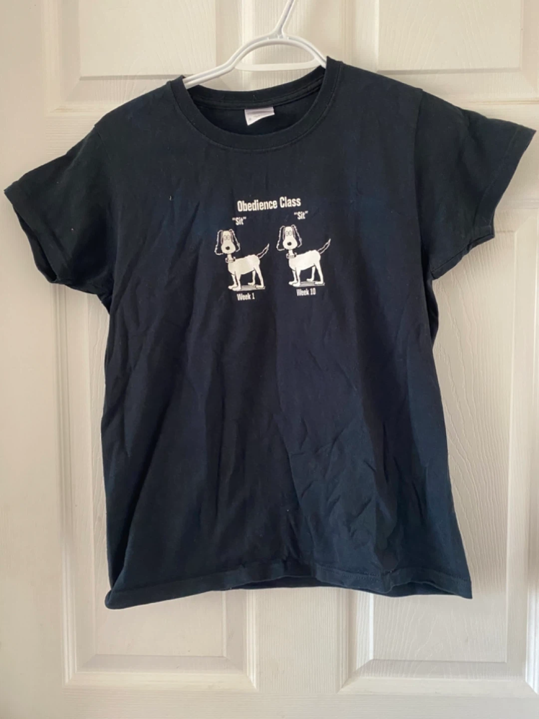 Black "Obedience Class" Dog T-Shirt