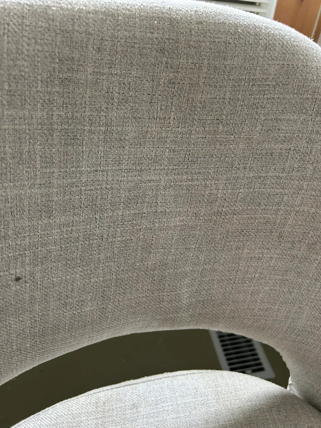 Grey Upholstered Accent Chair with Gold Legs - photo 4