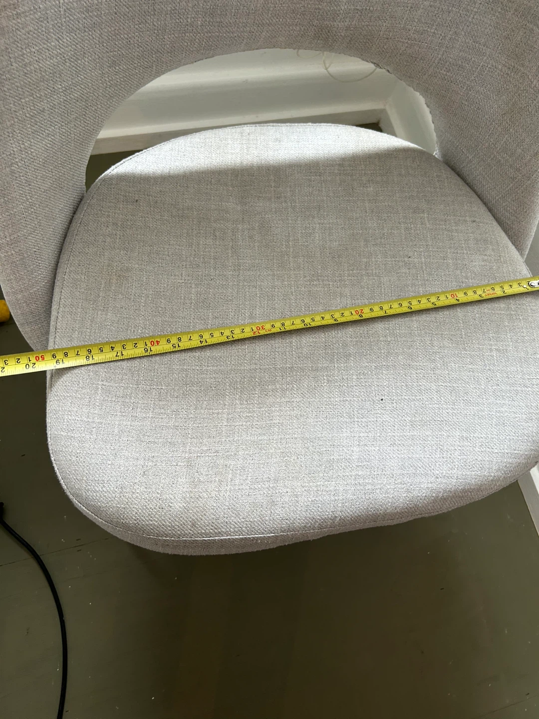 Grey Upholstered Accent Chair with Gold Legs - photo 3