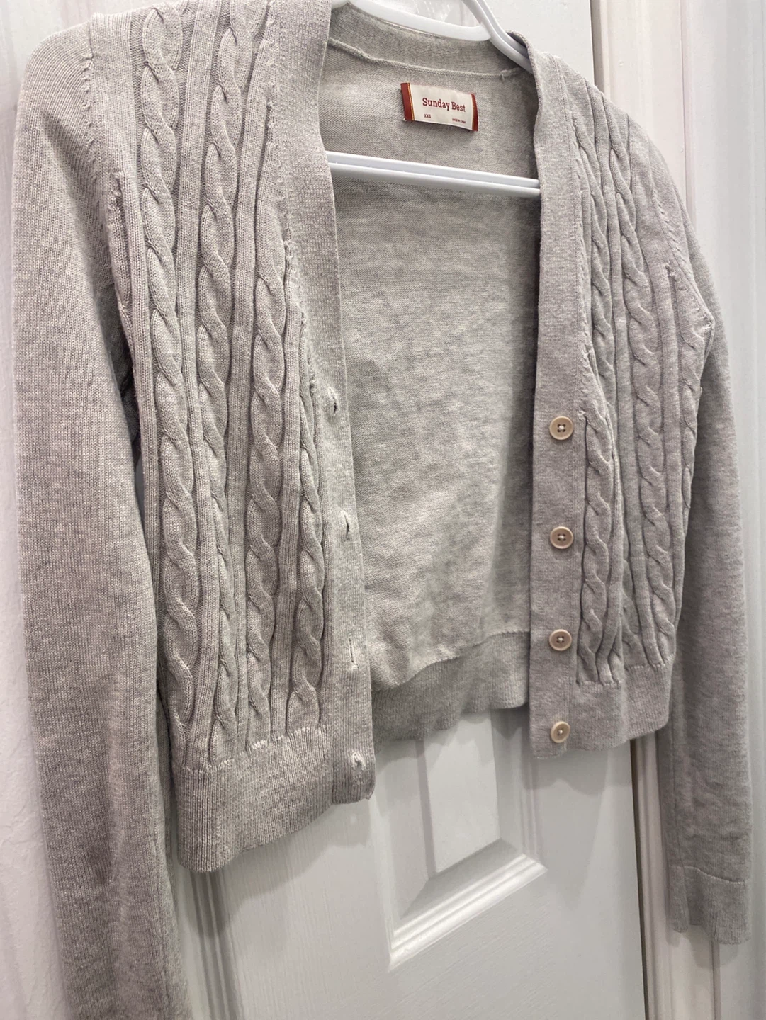Sunday Best Aritzia Cable Knit Cardigan XXS