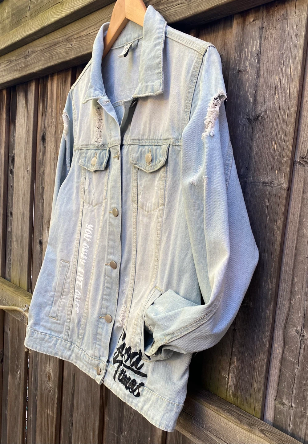 Victorious Men's Savage Tiger  Denim Jean Jacket, S - photo 3