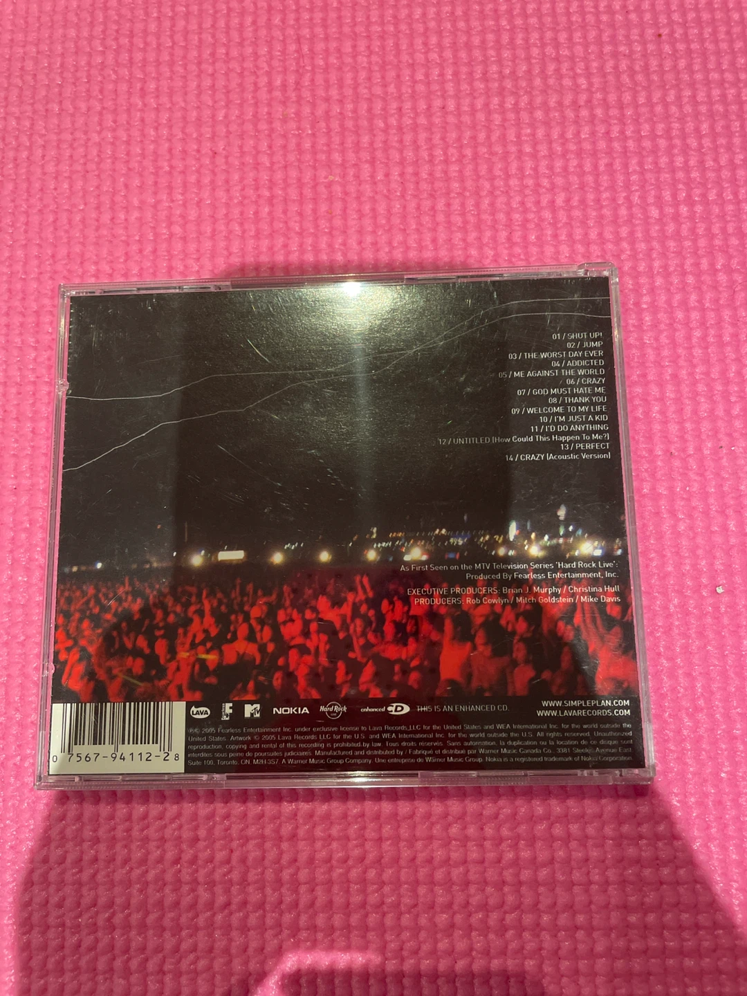 Simple Plan MTV Hard Rock Live CD - photo 2