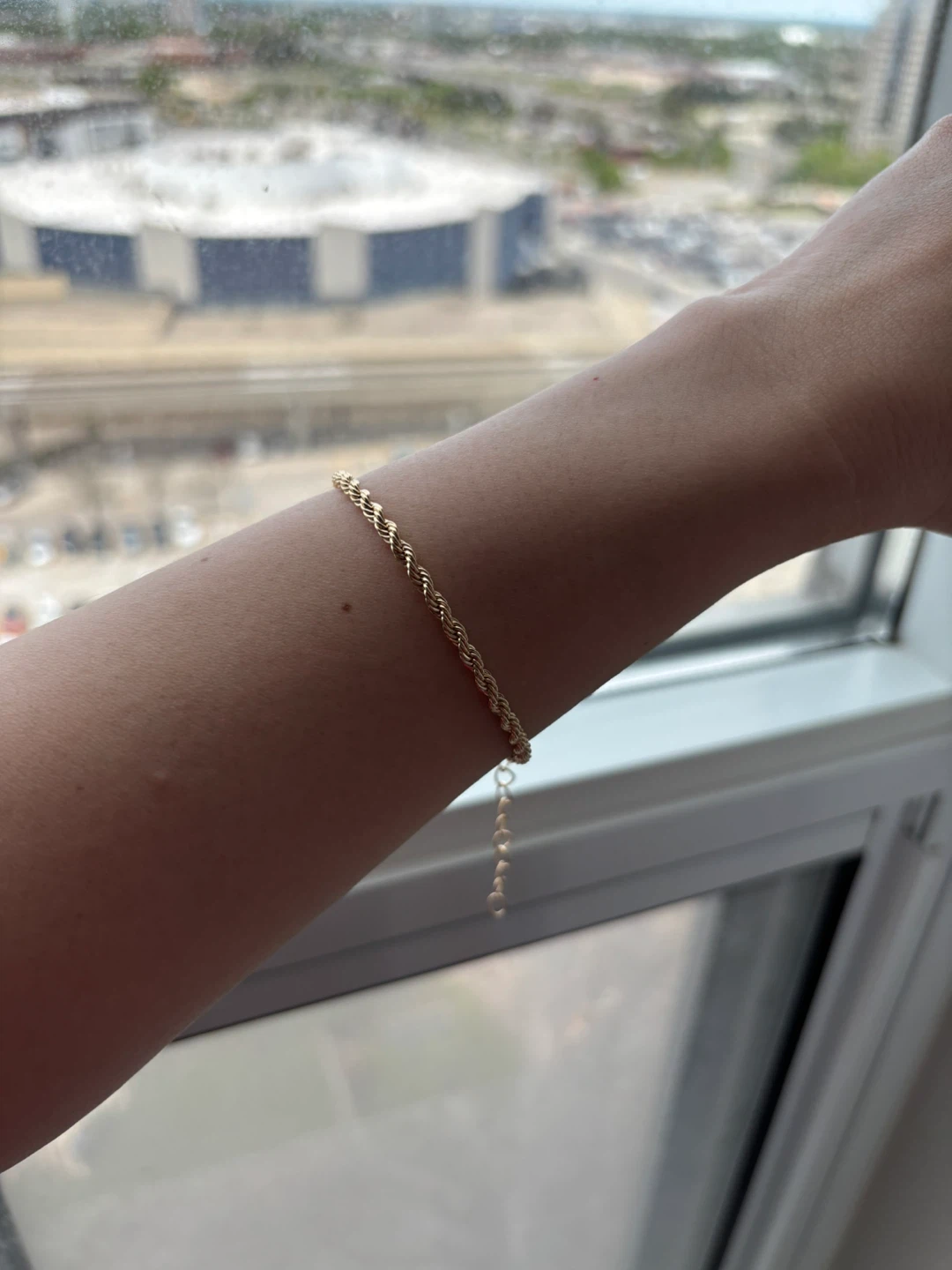 Gold Plated Rope Chain and Evil Eye Charm Bracelets - photo 3