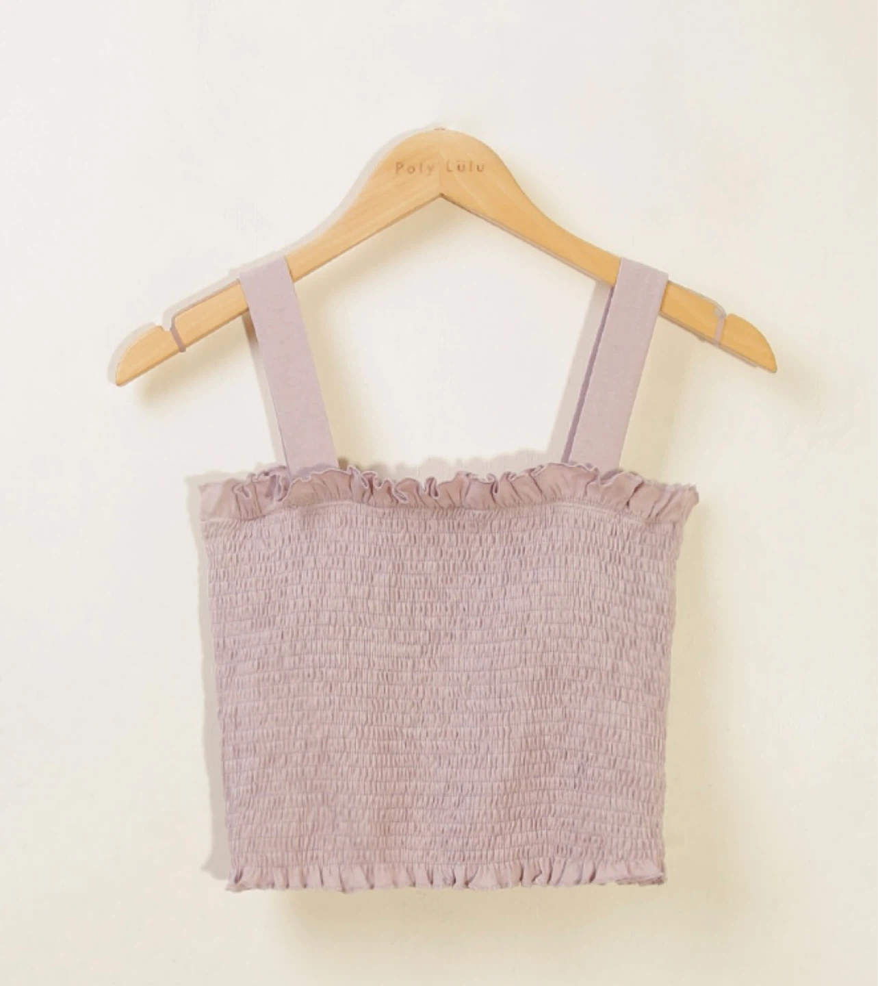 Pink Smocked Crop Top (L size)