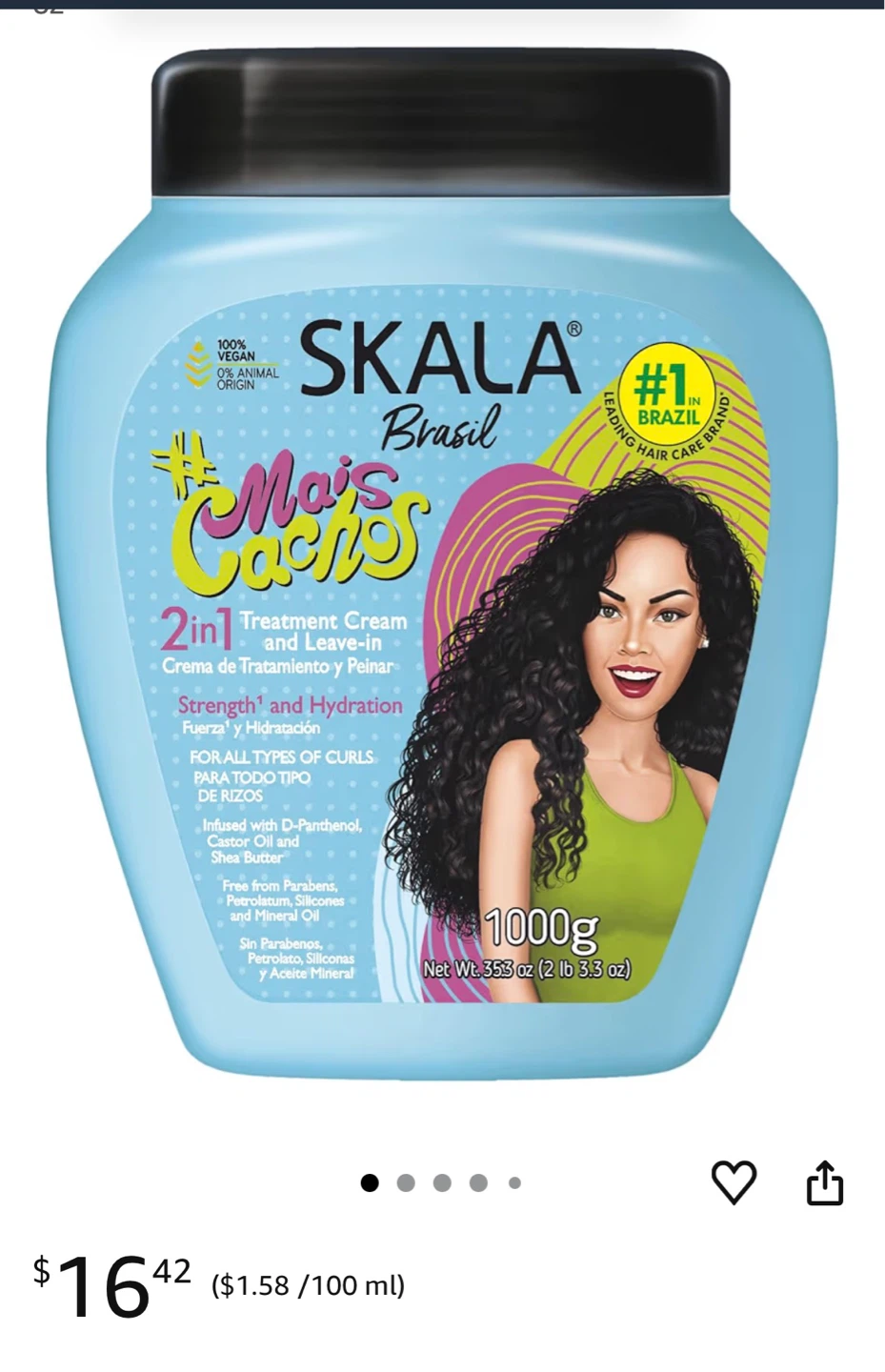 Skala Expert Mais Cachos 2-in-1 Treatment Cream and Leave In - photo 2
