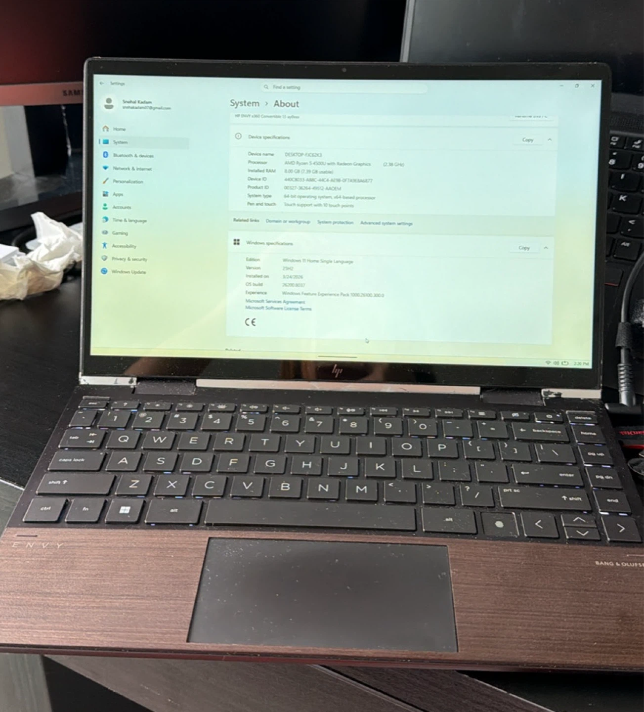 HP Envy x360 Convertible Laptop + Pencil -Price Negotiable