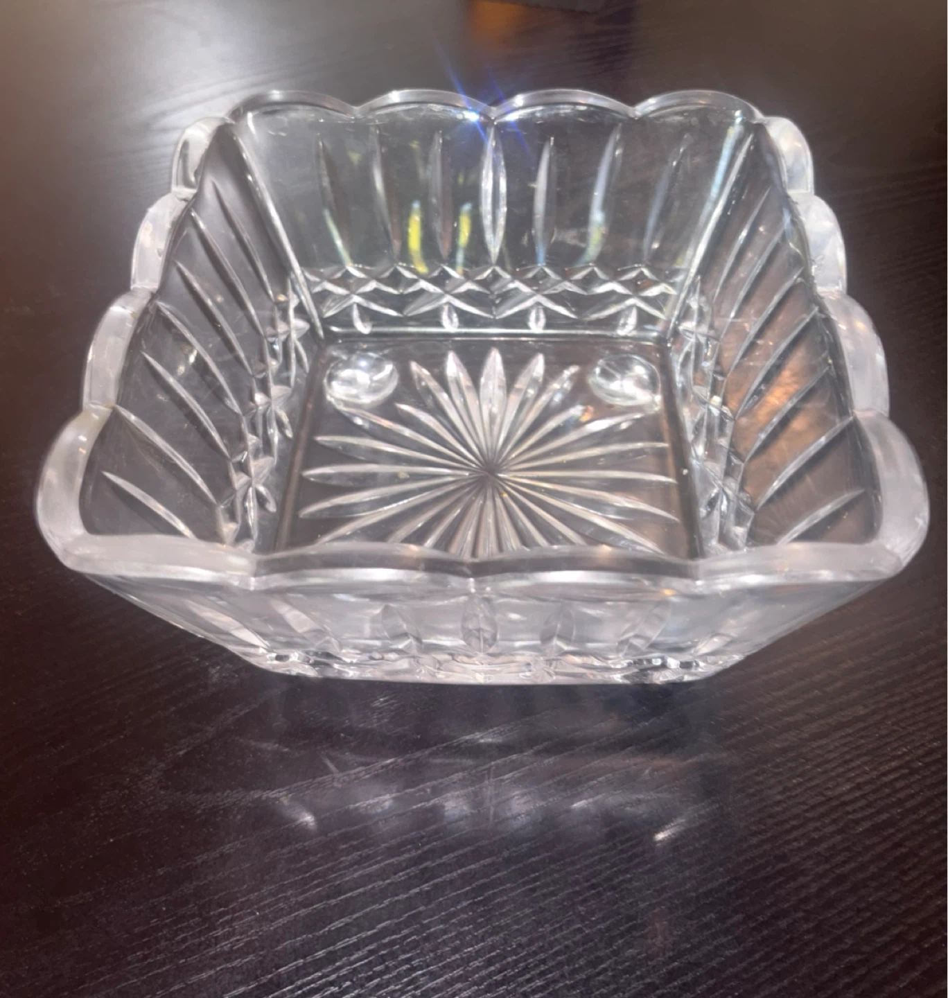 Clear Glass Square Serving Bowl