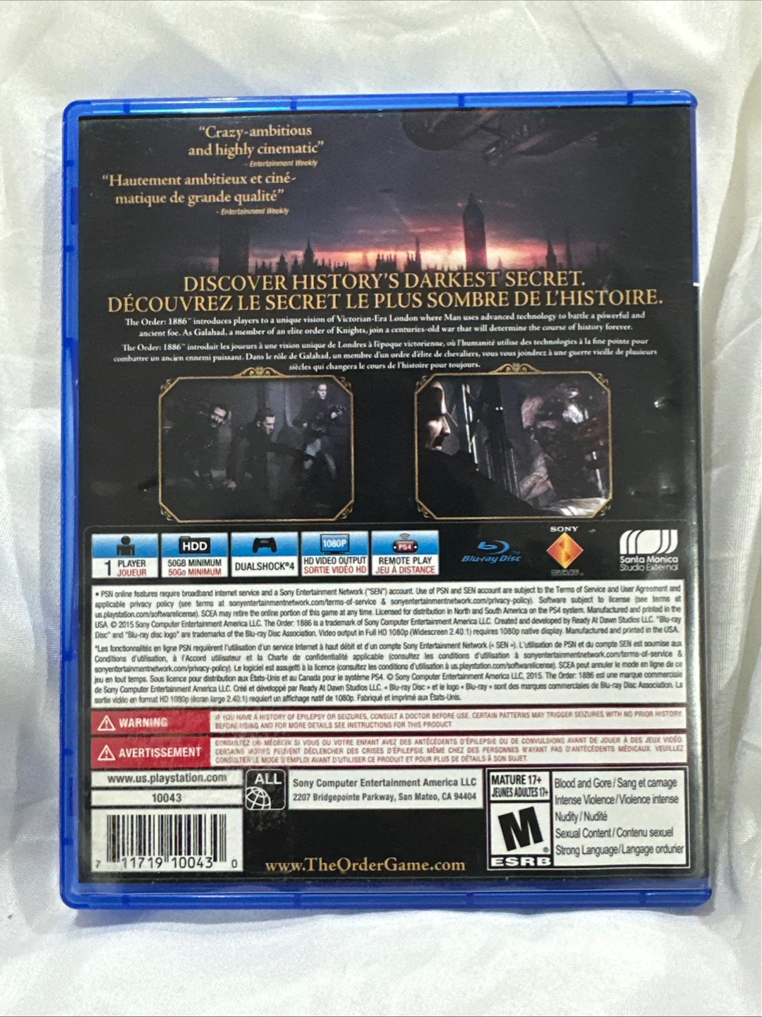 The Order 1886 PS4 (PlayStation 4) Exc. Condition CIB - photo 3