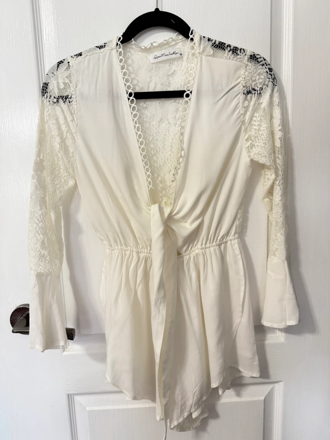 Cream Lace Romper