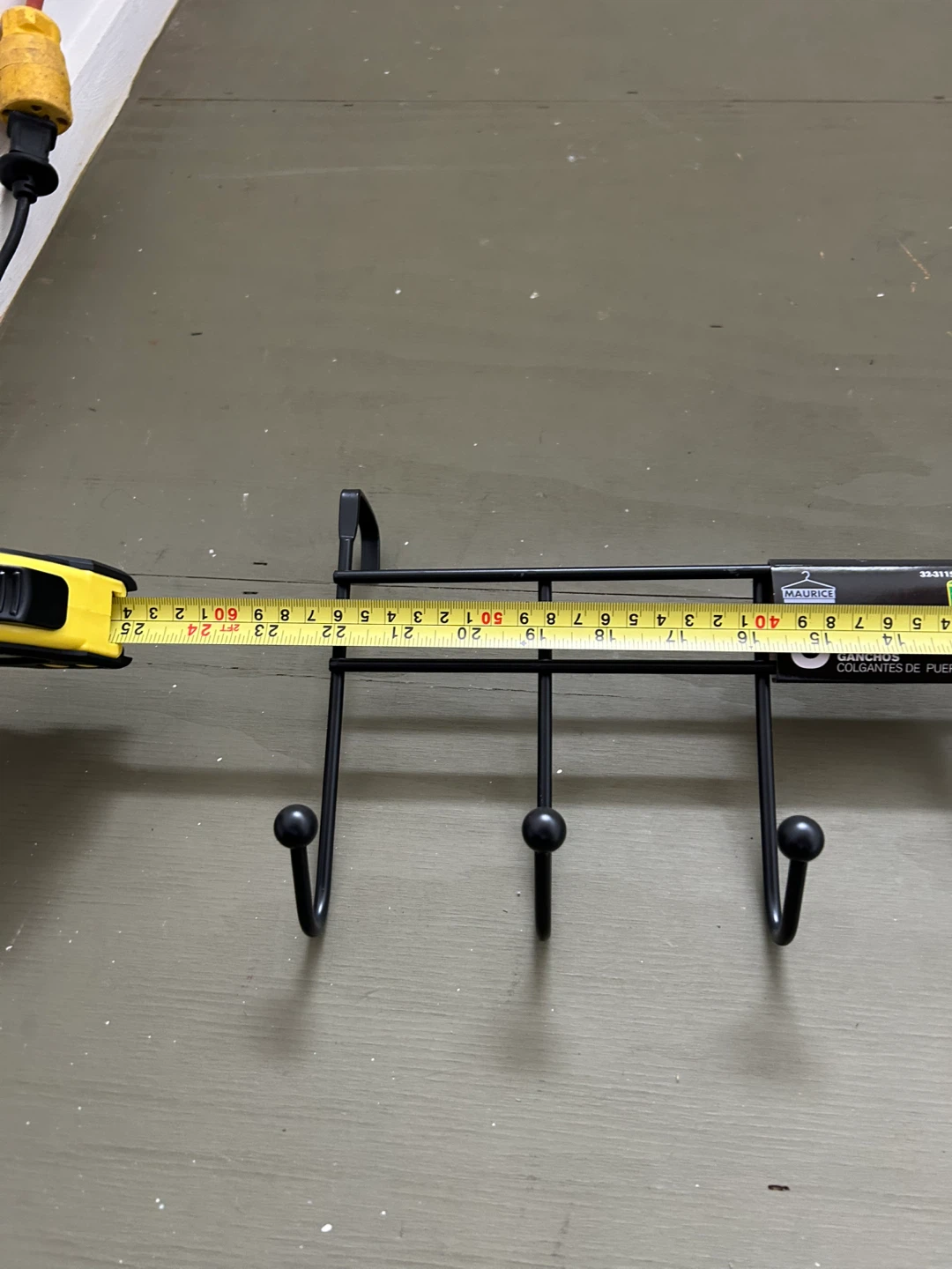 Black 8 Hook Over-the-Door Organizer