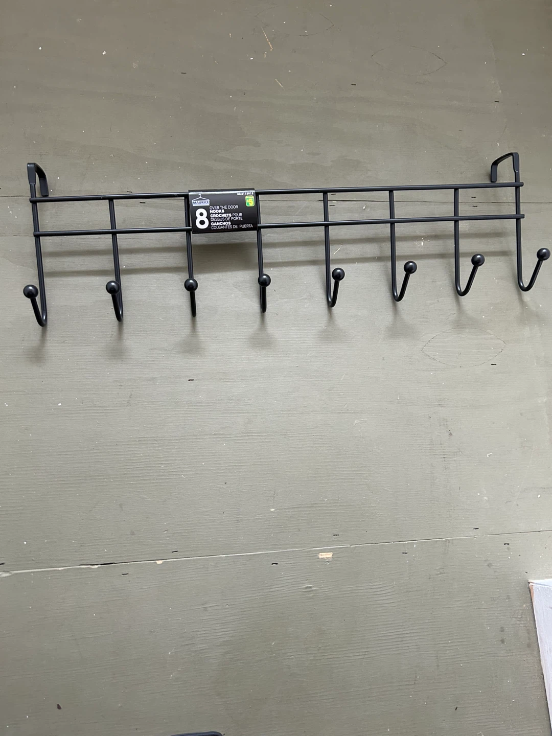 Black 8 Hook Over-the-Door Organizer - photo 2