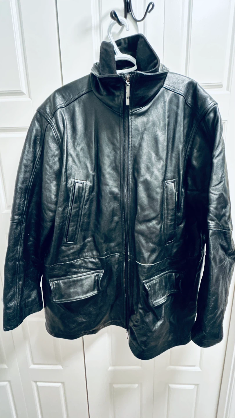 Britches Genuine Leather Jacket – Black Vintage Style Coat