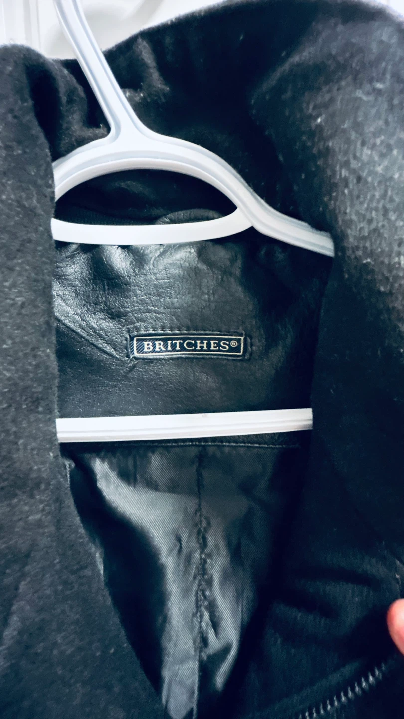 Britches Genuine Leather Jacket – Black Vintage Style Coat - photo 5