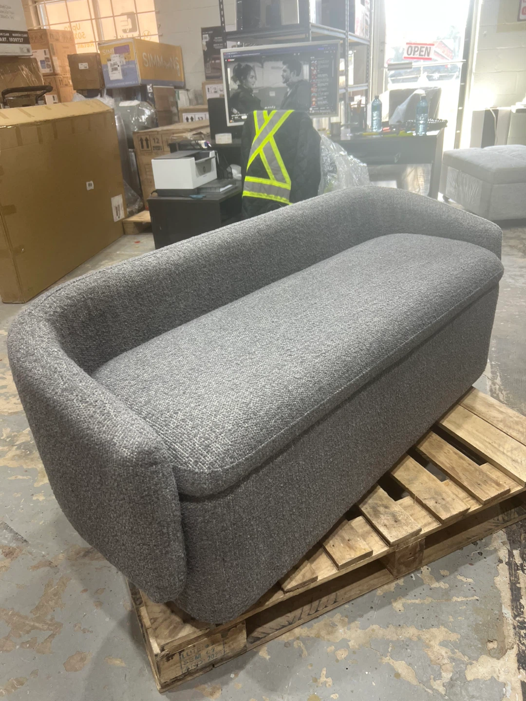 Grey Storage Bench - photo 2