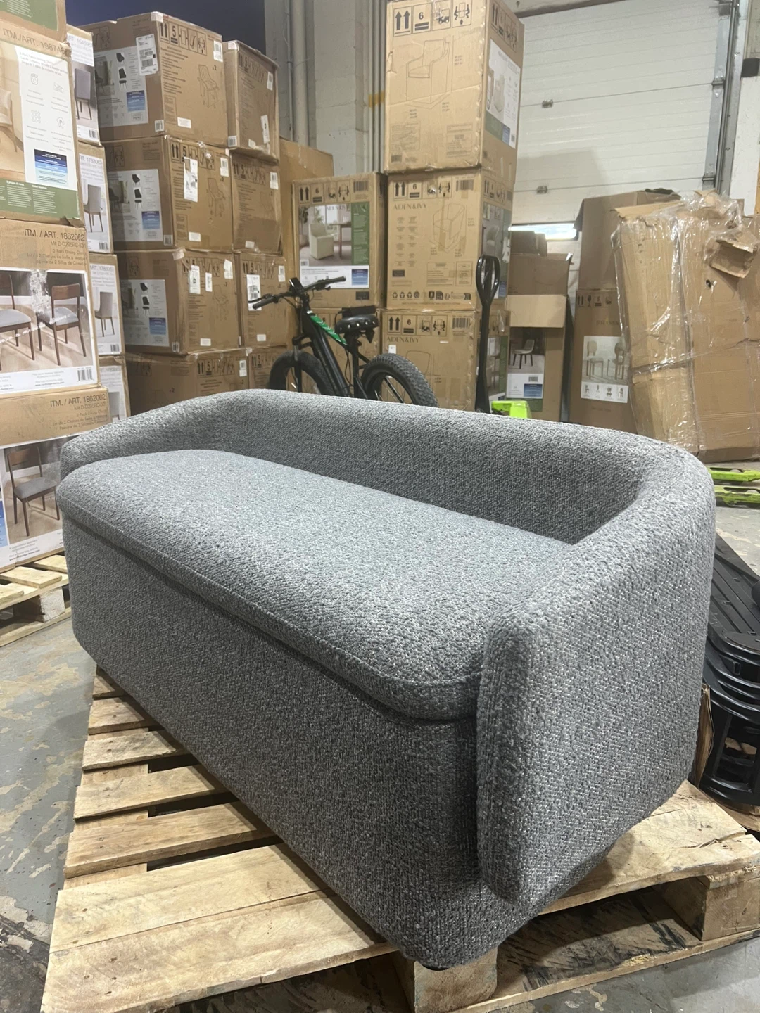 Grey Storage Bench