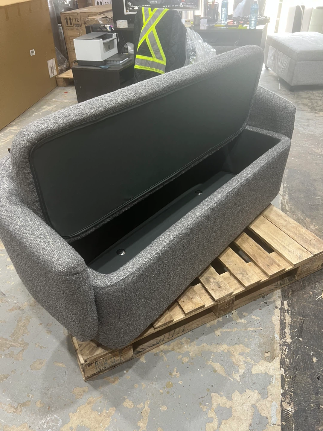 Grey Storage Bench - photo 4