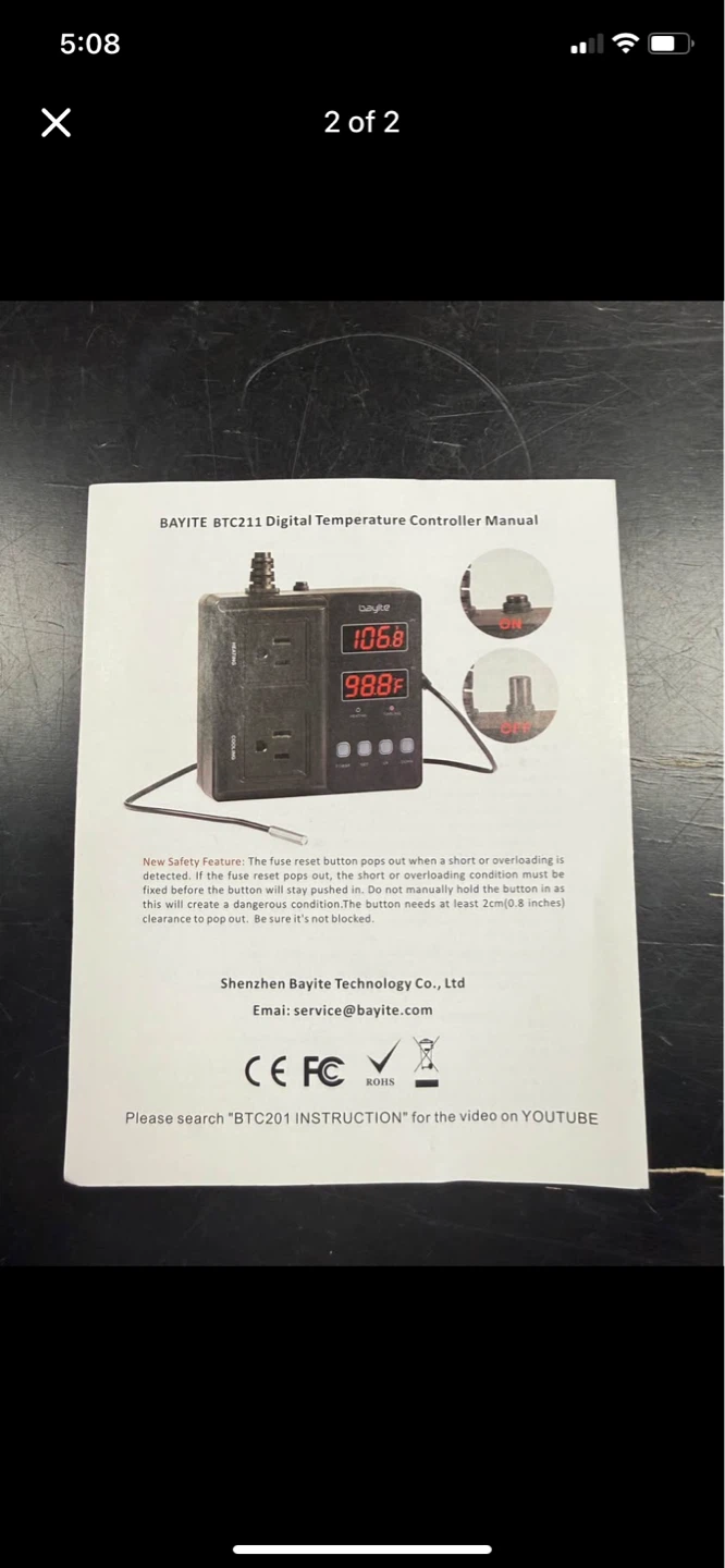 Bayite BTC211 Digital Temperature Controller - photo 2