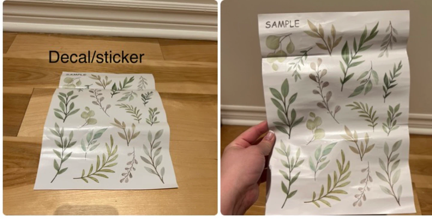 Botanical Leaf Decals/sticker