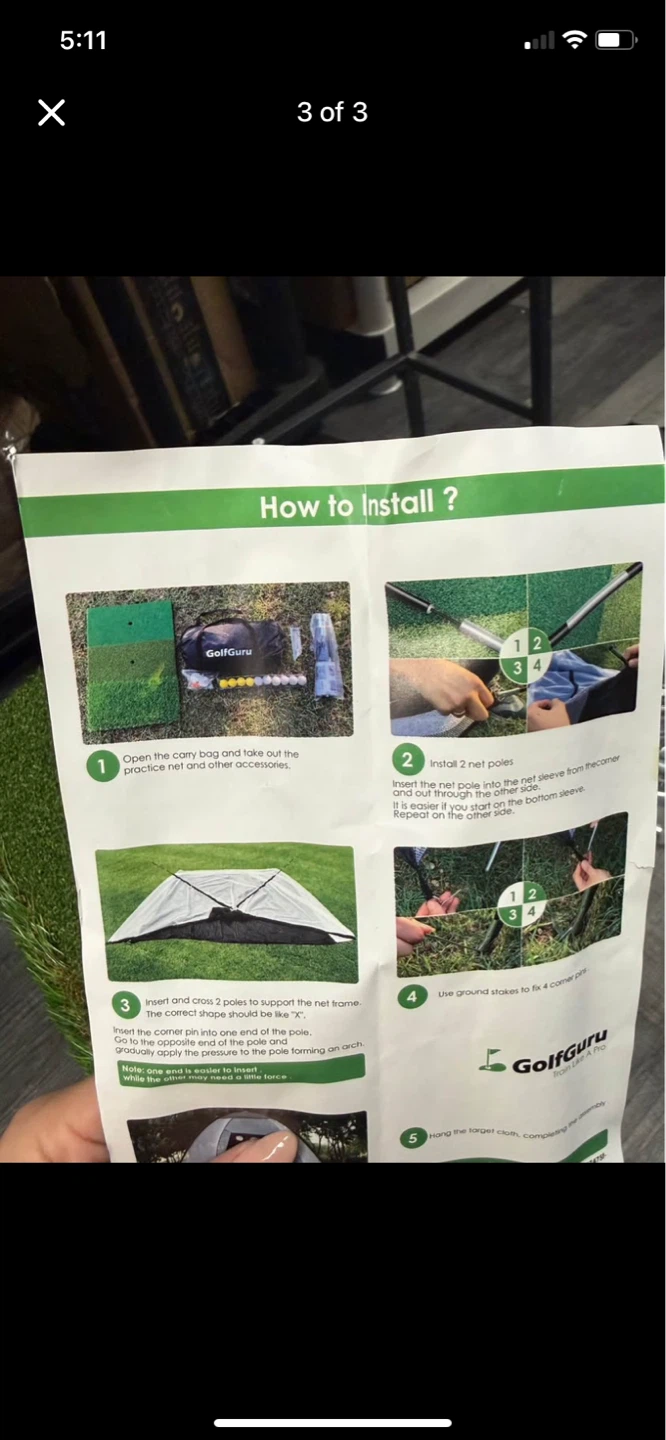 GolfGuru Golf Chipping Net with Mat and Balls - photo 3