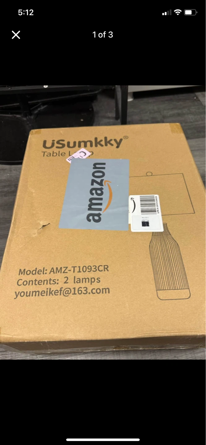 uSumkky 24.5" Ceramic Table Lamps - Set of 2, Beige