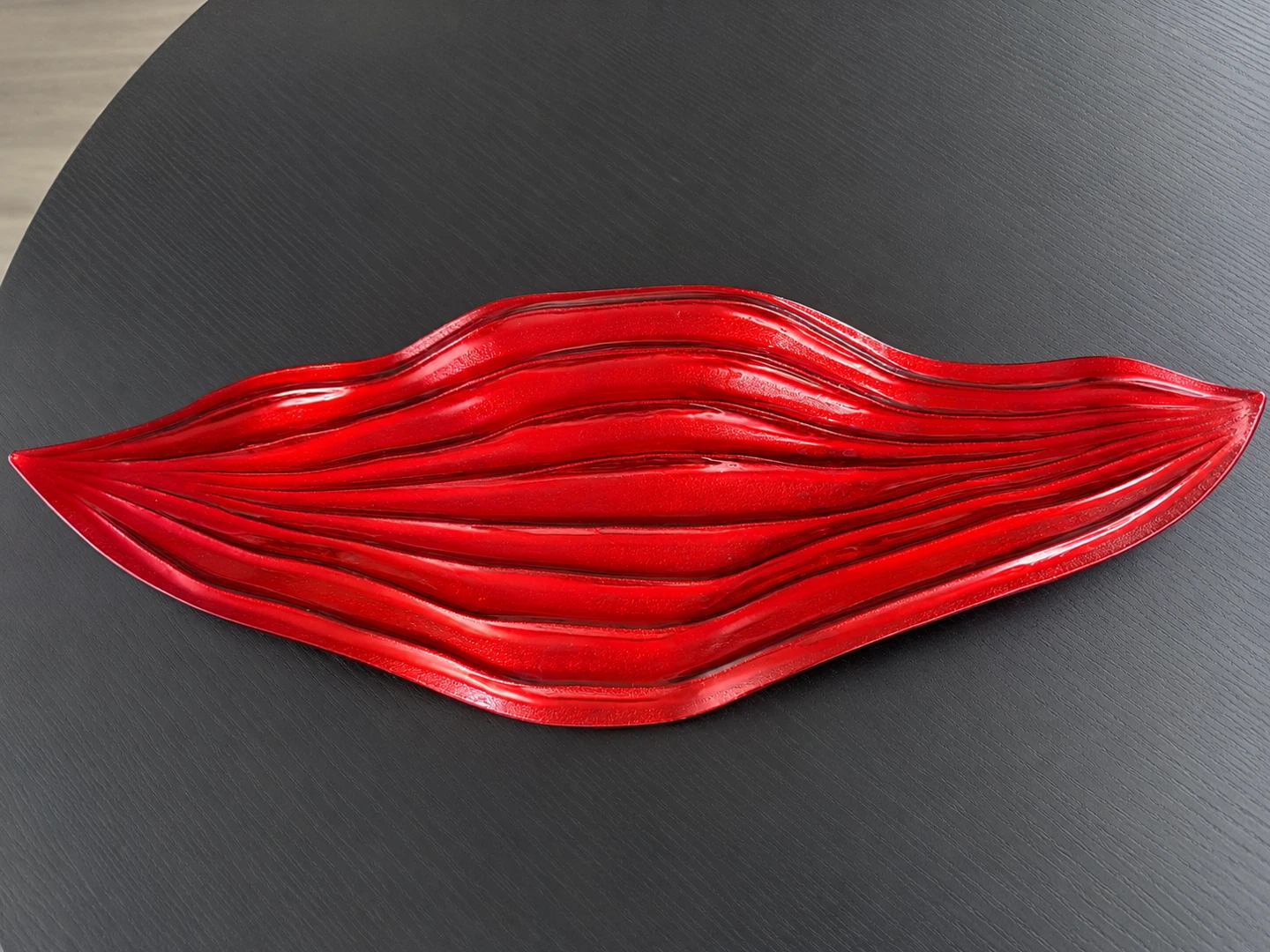 Decorative Red Leaf Dish - photo 2