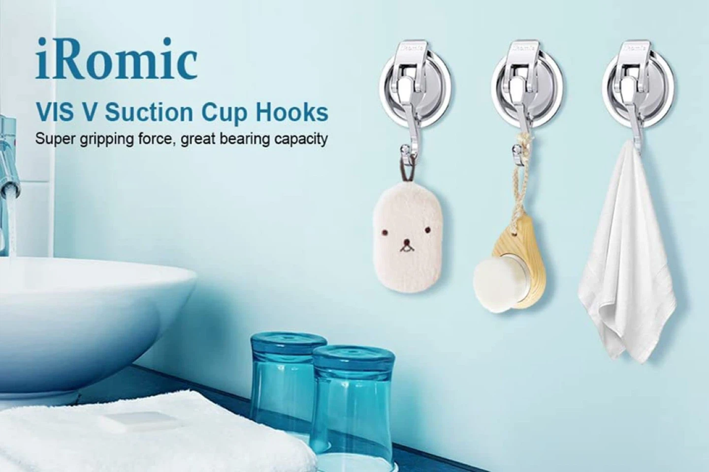 iRomic Heavy Duty Vacuum Suction Cup Hooks (2 Pack) - photo 5