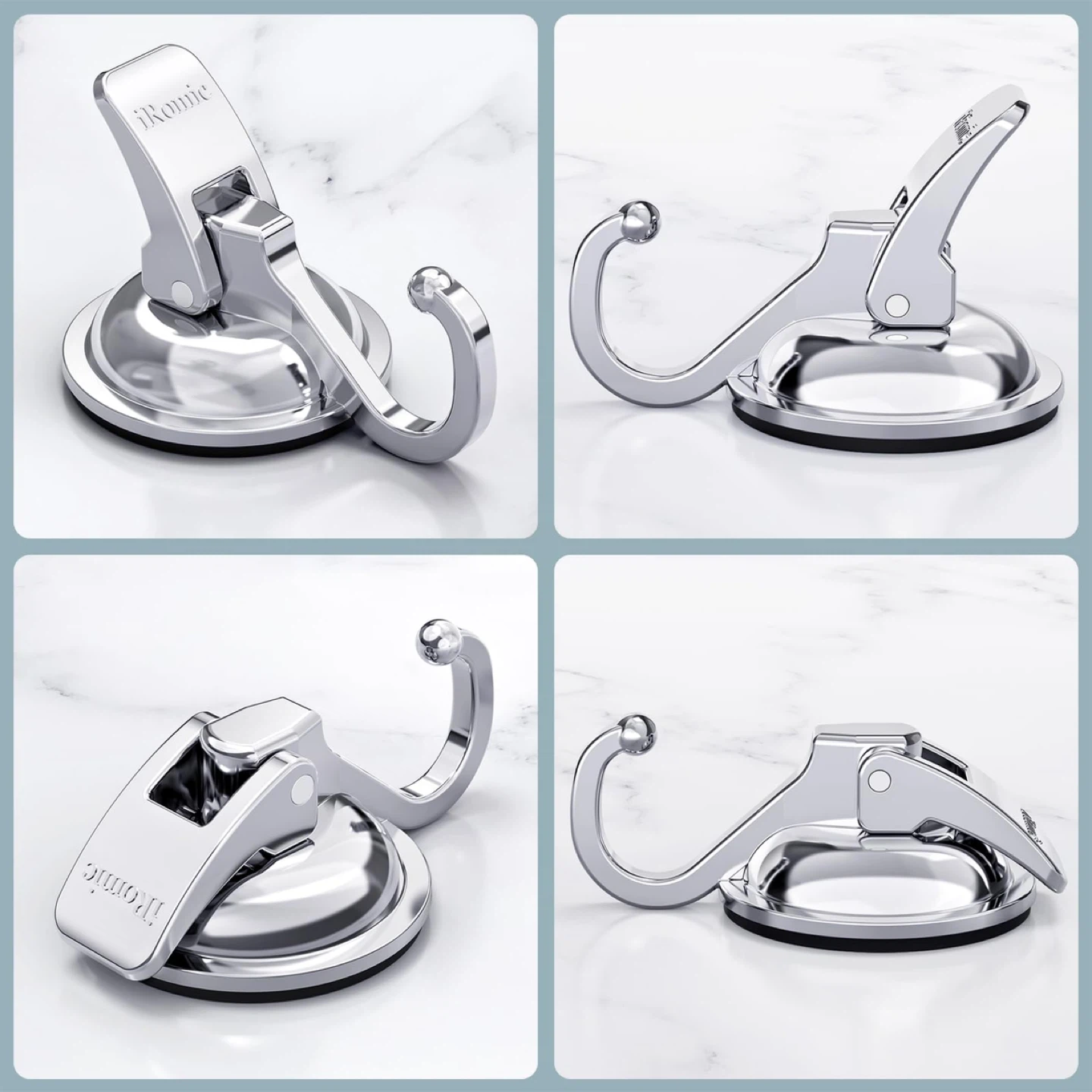 iRomic Heavy Duty Vacuum Suction Cup Hooks (2 Pack) - photo 3