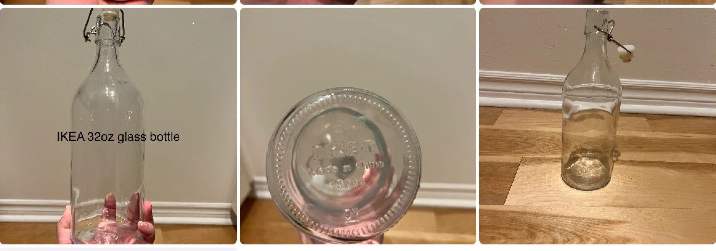 IKEA 32oz Glass Bottle