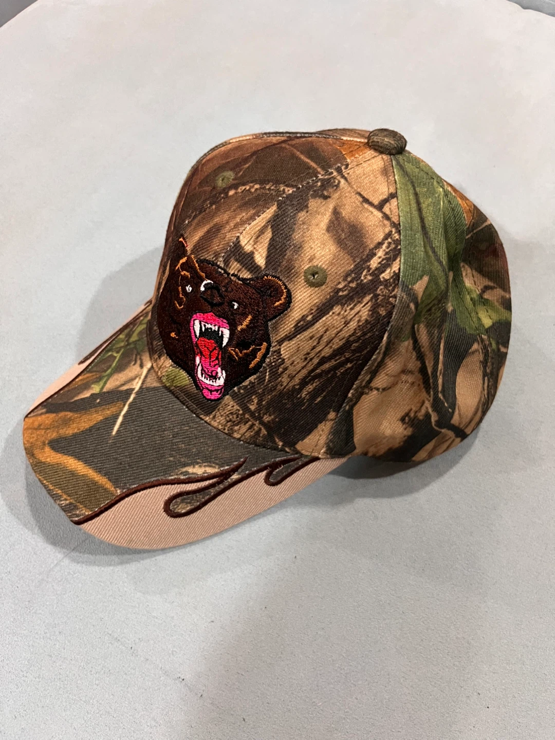 NEW Camouflage Bear Embroidered Baseball Cap - photo 4
