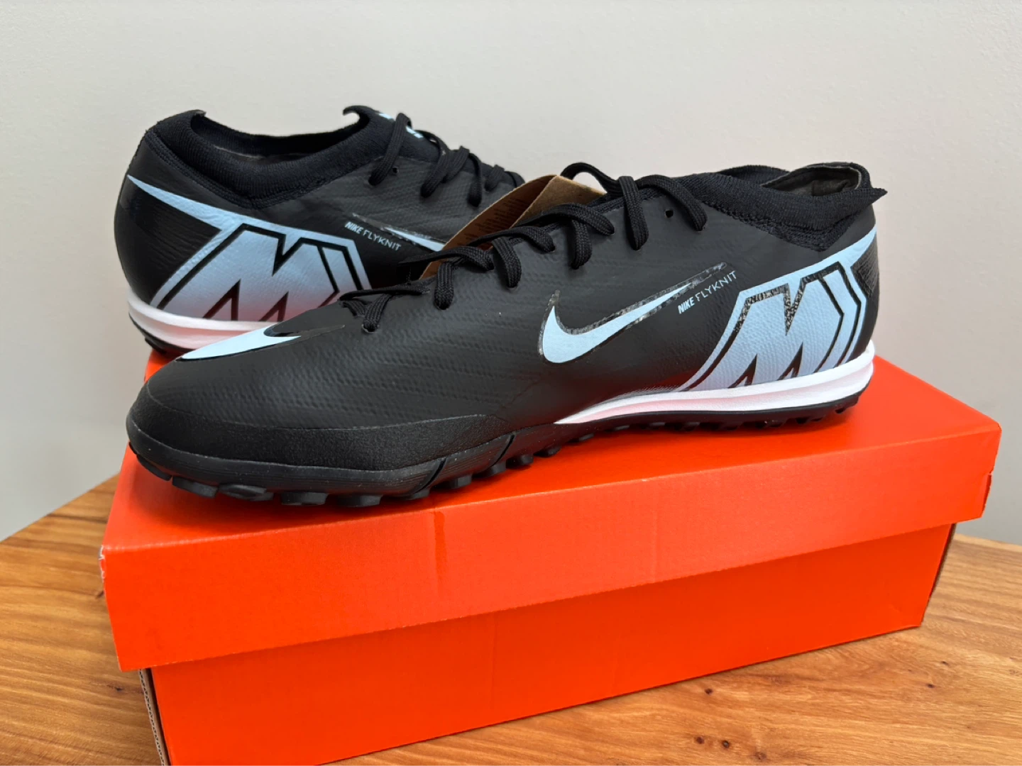 Nike Zoom Vapor 16 Pro TF Soccer Cleats Black/Ice Blue Size 10 - photo 2
