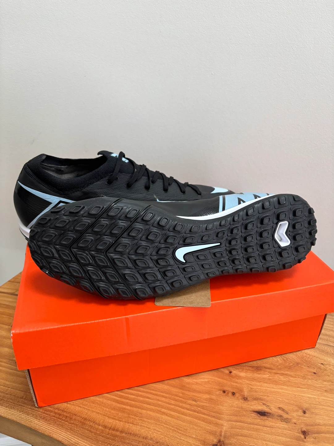 Nike Zoom Vapor 16 Pro TF Soccer Cleats Black/Ice Blue Size 10 - photo 3