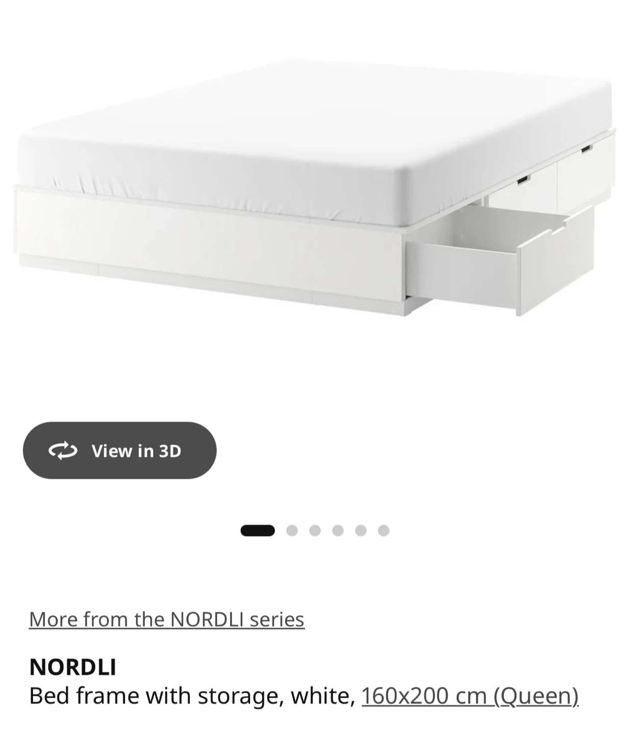 IKEA NORDLI Bed Frame with Storage with matress - photo 2