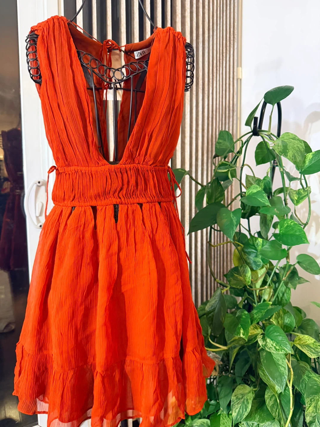 Chiffon Zara Orange Dress