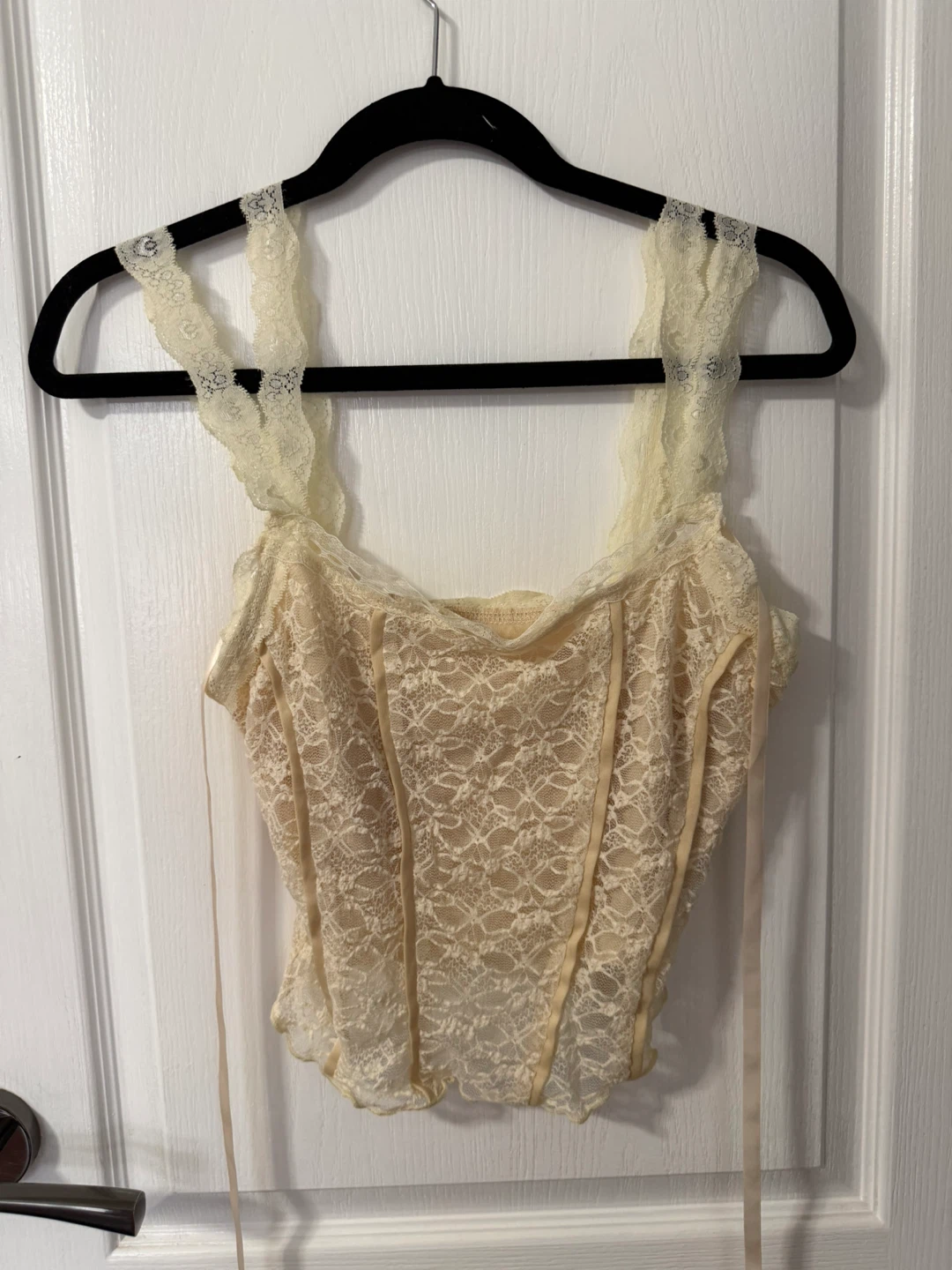 Cream Lace Corset Top