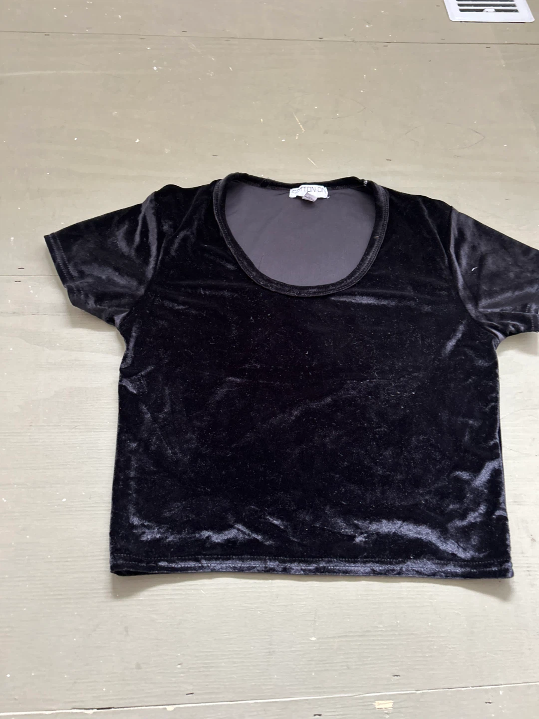 Cotton On Black Velvet Top - Size S - photo 3