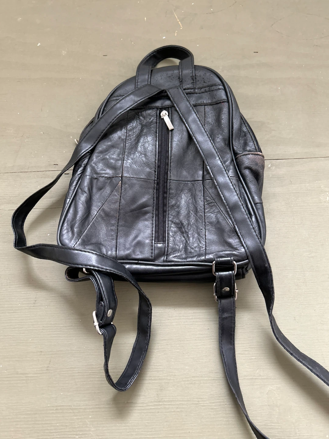 Black Leather Backpack - photo 4